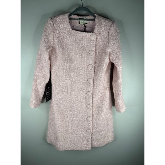 NWT Tuckernuck Birkley Pastel Pink Tweed Long Sleeve Classic Mini Dress Size XS - Picture 6 of 7